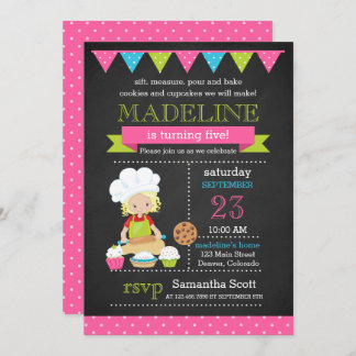 Baking Birthday | Cake Decorating Birthday Invitation