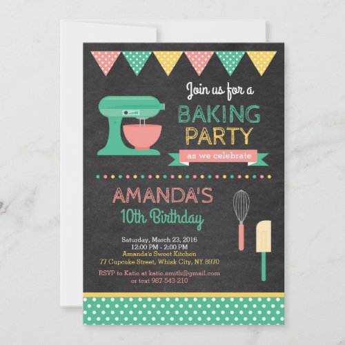 Baking Birthday Invitation