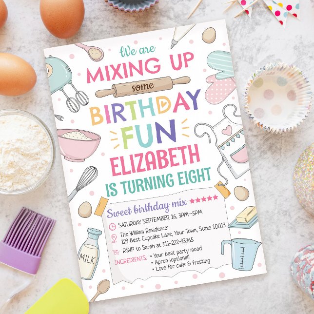 Baking Birthday Party Invitation (Creator Uploaded)