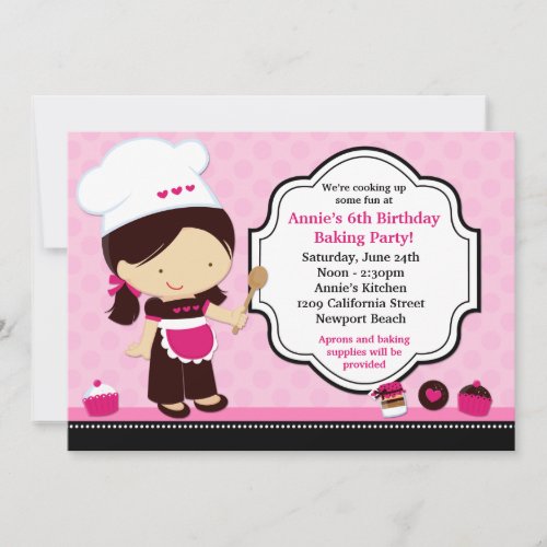 Baking Birthday Party Invitation