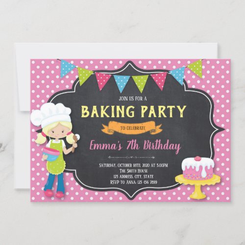 Baking Birthday Party Invitation