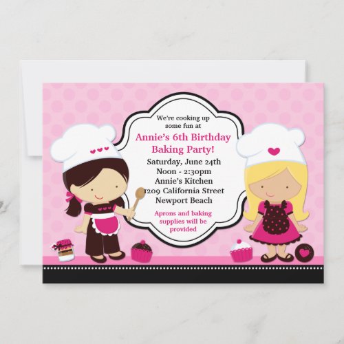 Baking Birthday Party Invitation