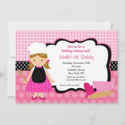 Baking Birthday Party Invitations