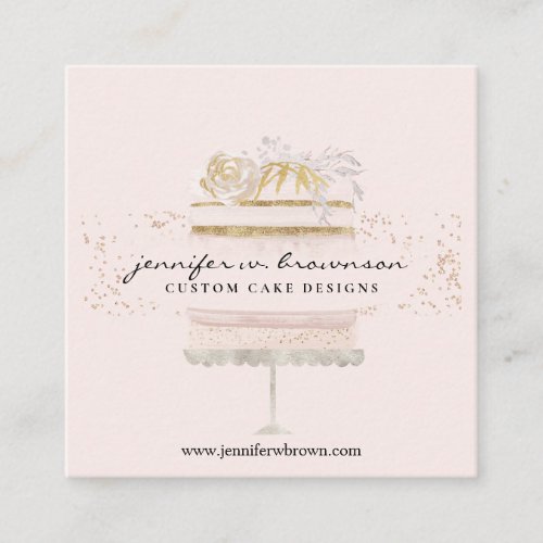 Baking Blogger Cookbook Author Square Business Card