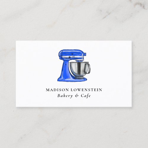 Baking Blue Whisk Caterer Pastry Chef Modern  Business Card