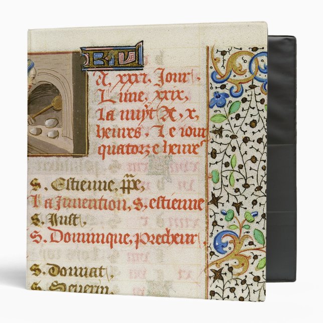 Baking Bread, from a Book of Hours 3 Ring Binder (Front/Inside)
