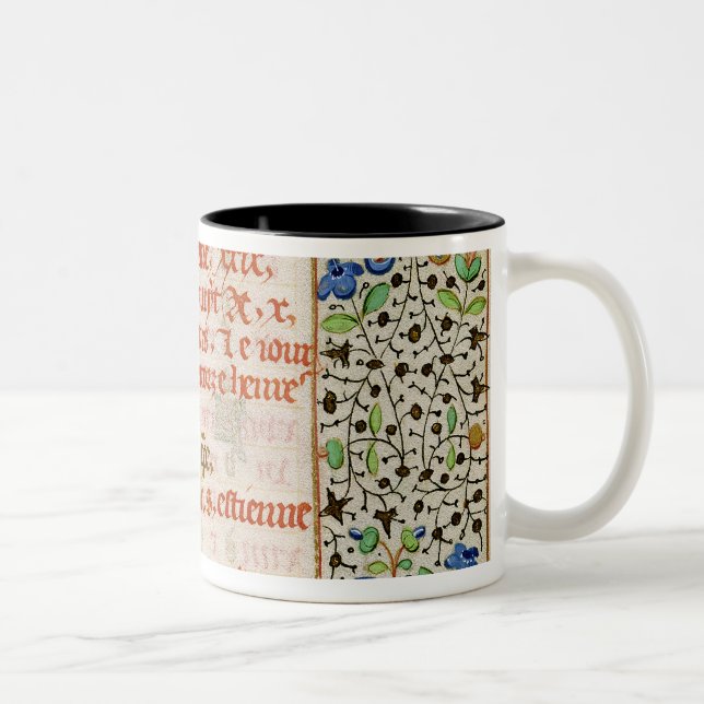 Baking Bread, from a Book of Hours Two-Tone Coffee Mug (Right)