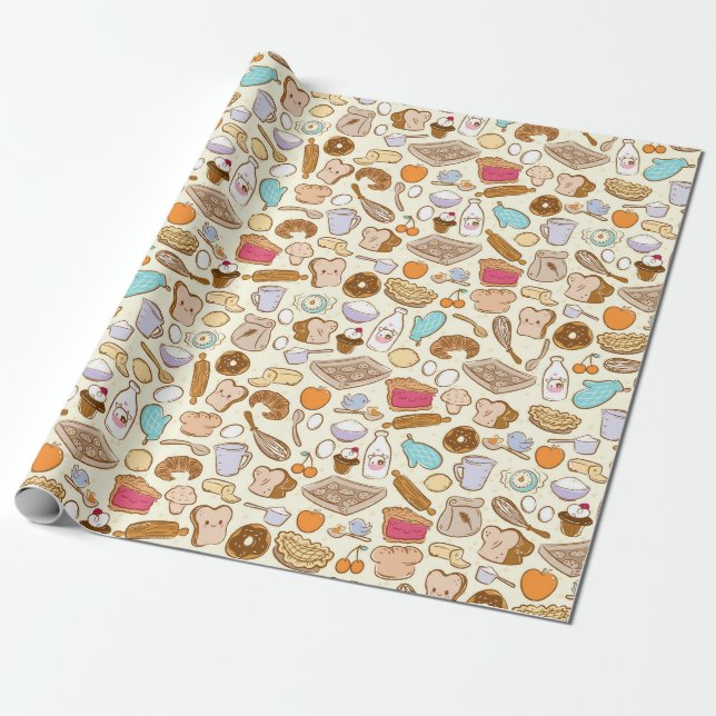 Baking Buddies Wrapping Paper (Unrolled)