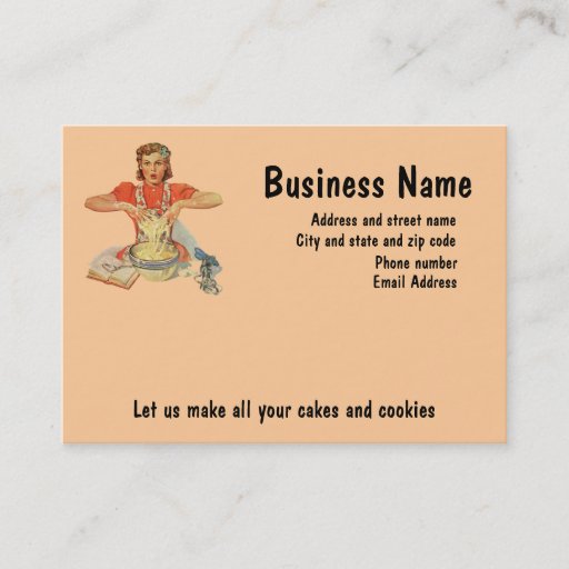 Customizable Baking Business Card