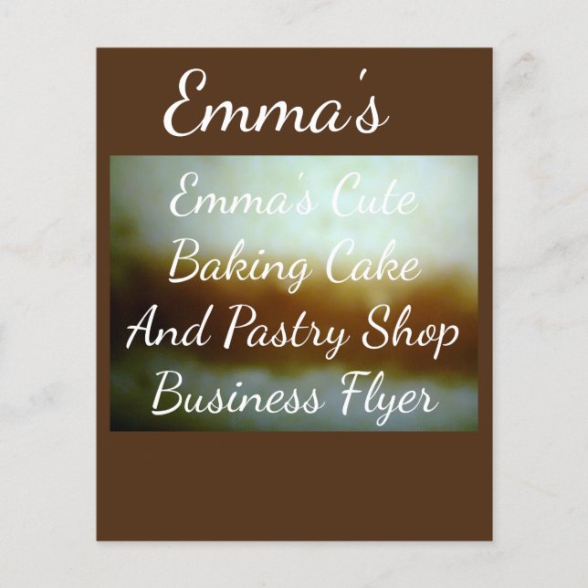 Baking Cake And  Pastry Shop Business Flyer (Front)