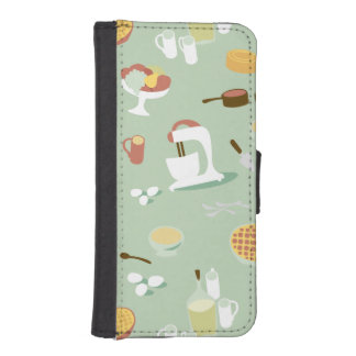 Baking Cake and Pies in the Kitchen Wallet Phone Case For iPhone SE/5/5s