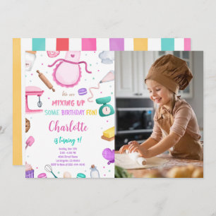 Baking Cake Photo Invitation