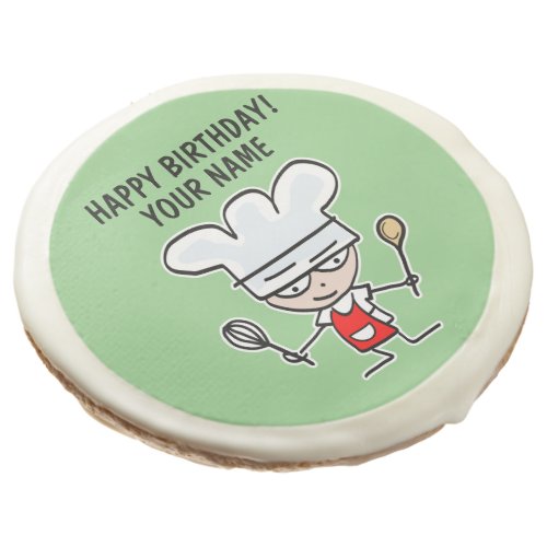 Baking chef Birthday party favor custom sweet Sugar Cookie