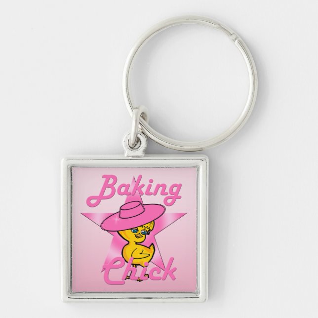 Baking Chick #8 Keychain (Front)