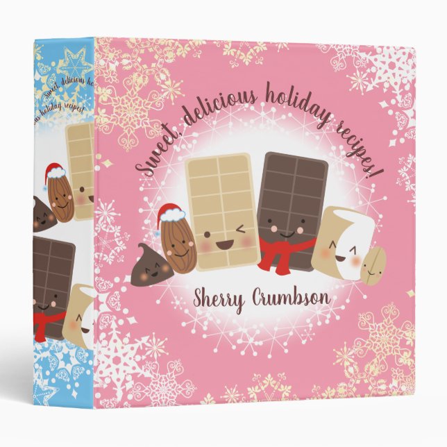 Baking chocolate nuts Christmas recipe binder (Front/Spine)