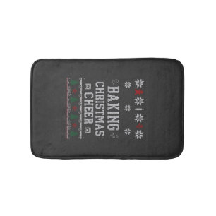 Baking Christmas Cheer Gingerbread Oven Knit Patte Bath Mat
