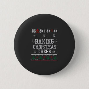 Baking Christmas Cheer Gingerbread Oven Knit Patte Button