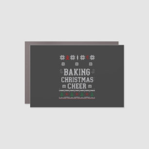 Baking Christmas Cheer Gingerbread Oven Knit Patte Car Magnet