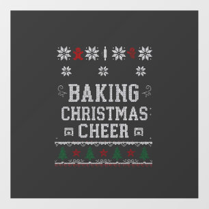 Baking Christmas Cheer Gingerbread Oven Knit Patte Floor Decals