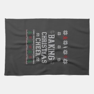 Baking Christmas Cheer Gingerbread Oven Knit Patte Kitchen Towel