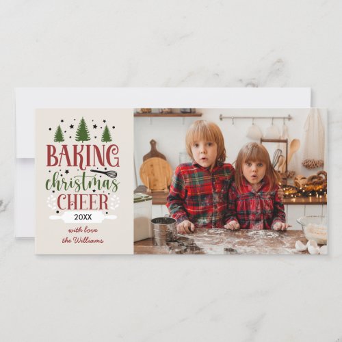 BAKING CHRISTMAS CHEER SINGLE PHOTO HOLIDAY CARD