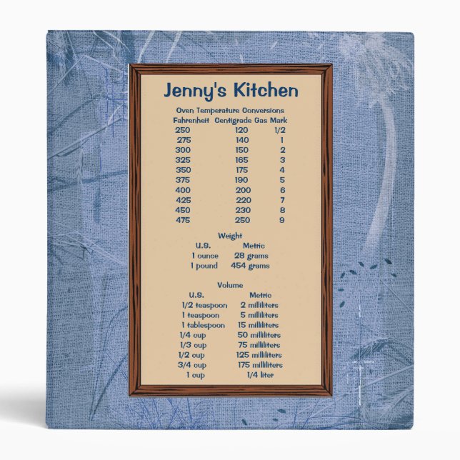 Baking Conversion Binder (Front)