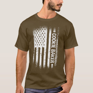 Baking Cookie Baker USA Flag Cookie  T-Shirt