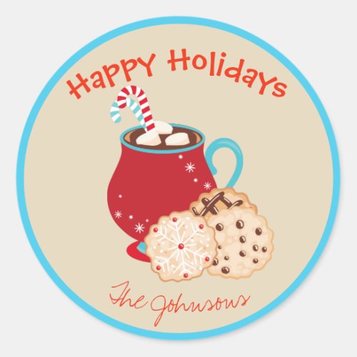 Baking Cookie Happy Holidays Gift Tag Christmas