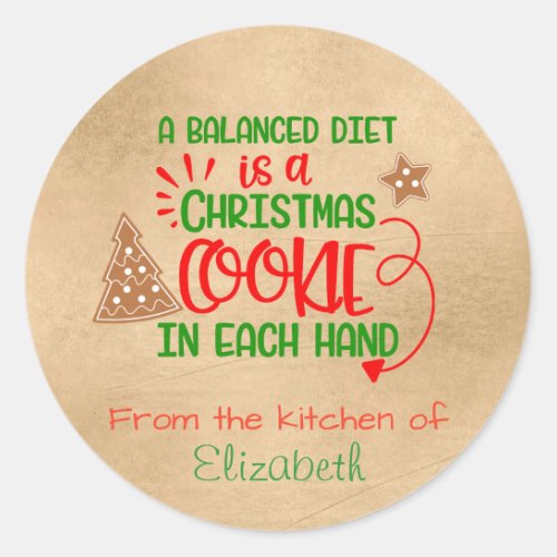 Baking Cookie Holiday Kitchen Gift Tag Christmas