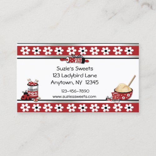 Baking Cookies Business Card