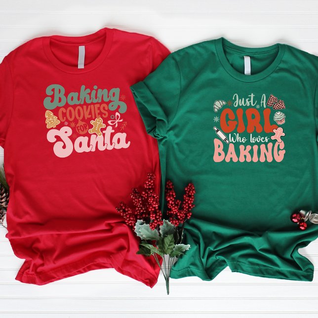Baking Cookies for Santa Personalized Holiday T-Shirt (Creator Uploaded)