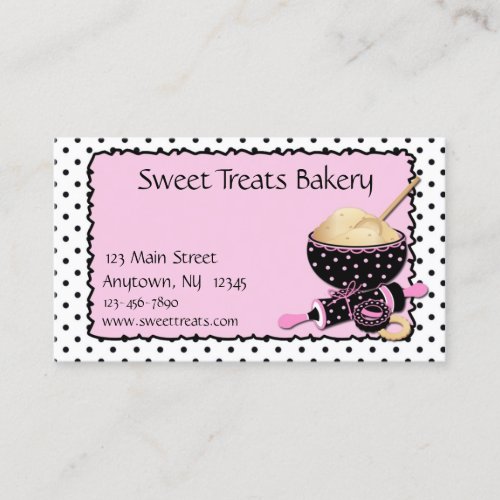 Baking Cookies Polka Dots Business Card