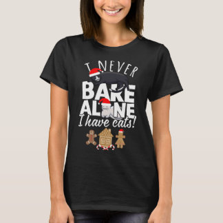 Baking Cookies with Cats at Christmas And Gingerbr T-Shirt