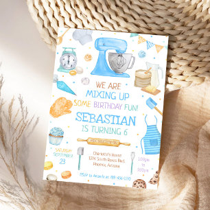 Baking Cooking Birthday Party Invitation