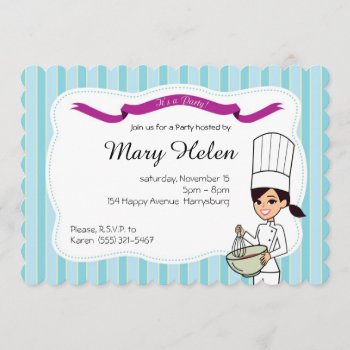Baking Cooking Personalized Invitation by ShopDesigns at Zazzle