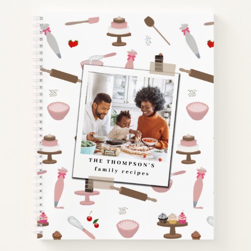 Baking  Cooking Supplies Family Photo Recipe Notebook