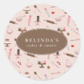 Baking & Cooking Utensils Bakery Cooking Classic Round Sticker | Zazzle
