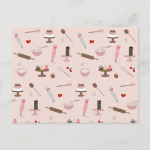 Baking & Cooking Utensils Bakery Cooking Holiday Postcard