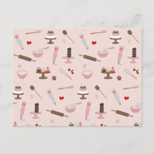 Baking  Cooking Utensils Bakery Cooking  Holiday Postcard