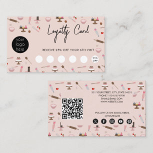 Baking & Cooking Utensils Bakery Loyalty Card
