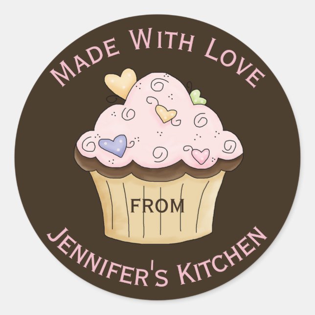 Baking Cupcake Custom Sticker (Front)