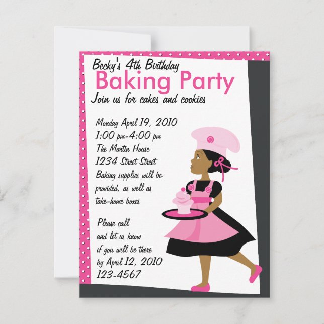 Baking Cutie Invitation (Front)