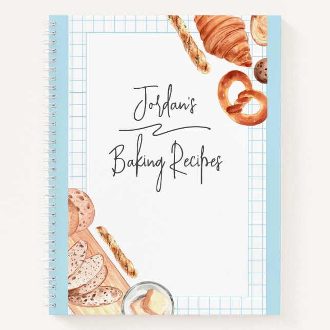 Baking Design Customizable Recipe Journal (Front)