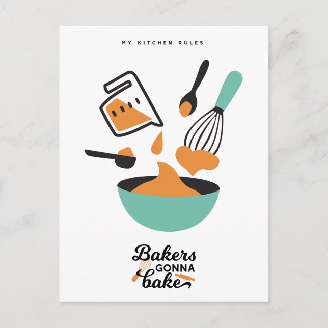 Baking Design For Bakers Postcard (Front)