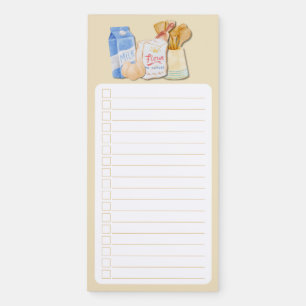 Baking Design Grocery List Magnetic Notepad