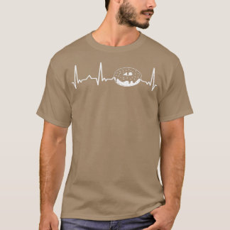 Baking Doughnut Donut Lover Baker EKG Heartbeat  T-Shirt
