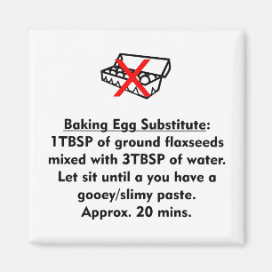 Baking Egg Substitute Magnet