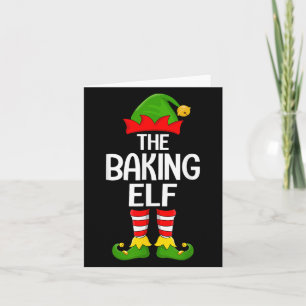 Baking Elf Xmas Matching Family Elf Squad Christma Card