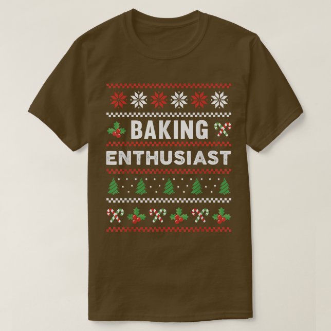 Baking Enthusiast Pajamas Sweaters Gift T-Shirt (Design Front)