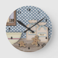 Baking Gingerbread Wall Clock